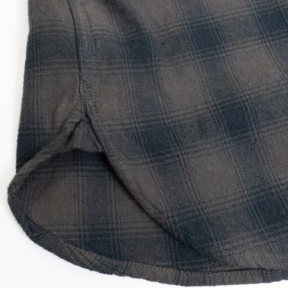 RRL Ralph Lauren Shirt Plaid Black Grey Plaid Western Workwear Button Up Small - Picture 12 of 14